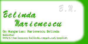 belinda marienescu business card